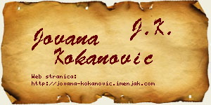 Jovana Kokanović vizit kartica